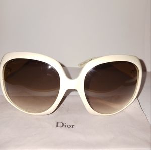DIOR Glossy, white sunglasses